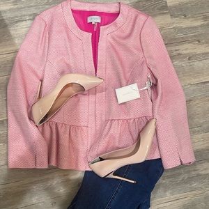 1. State Candy Tweed Cropped Open Front Blazer Size Medium